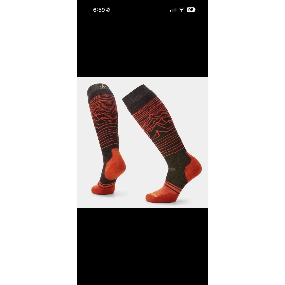 Smartwool 3 Pairs Snowboard Iguchi Pattern Over The Calf Socks Size Medium NEW